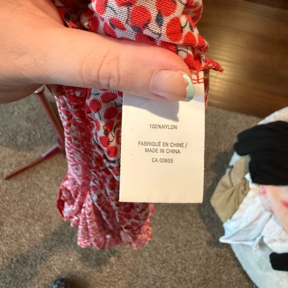 Sheer Mesh Cherry Printed Top - Picture 7 of 7